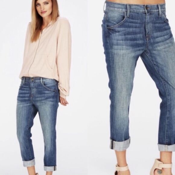 Wildfox Marissa Boyfriend Fit Blue Distressed Denim Jeans Festival Casual Boho - Picture 1 of 11